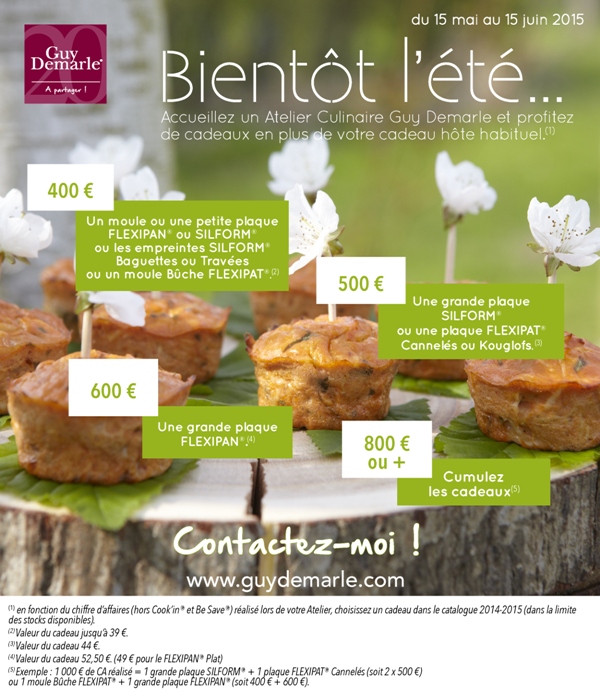 CAKES SUCRÉS AUX 5 PARFUMS : l'atelier culinaire Guy Demarle 