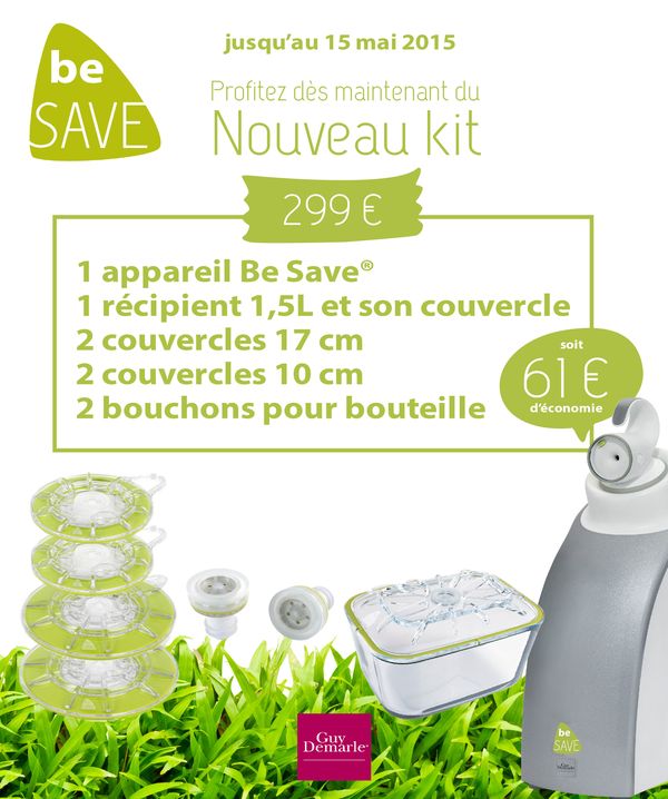 Grand récipient Be Save® 2,5 L en verre avec couvercle