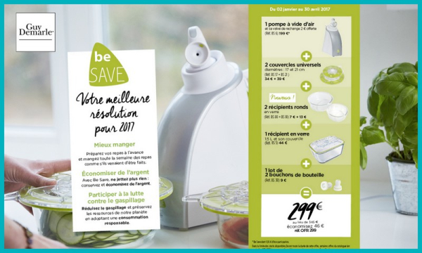 Petit récipient Be Save® 0,5 L en verre avec couvercle - Accessoires